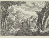 Giovanni Francesco Grimaldi Il Bolognese, De heilige Franciscus ontvangt de stigmata