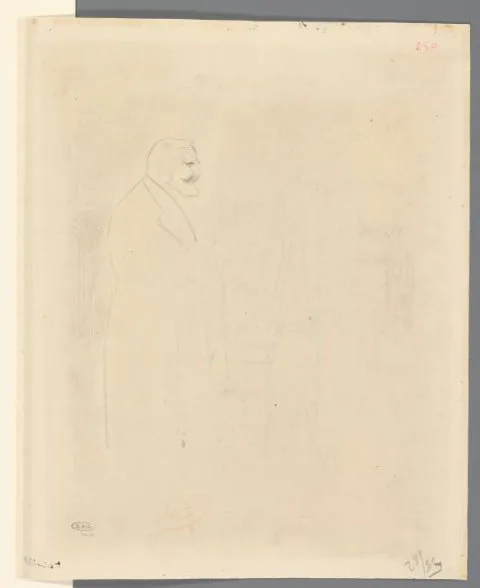 Théophile Alexander Steinlen, Kop en bovenlichaam van een man