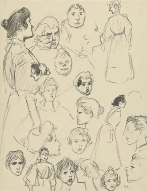 Théophile Alexander Steinlen, Portret- en figuurstudies van vrouwen