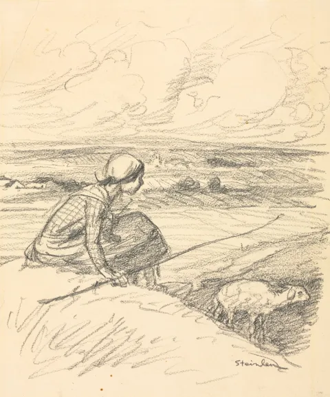 Théophile Alexander Steinlen, The Shepherdess