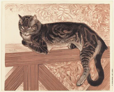 Théophile Alexander Steinlen, Summer: Cat on a Balustrade