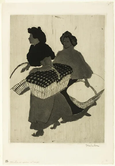 Théophile Alexander Steinlen, Laundresses Carrying Back Their Work