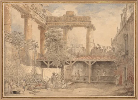 Robert Hubert, Roman Ruins, Villa Pamfili