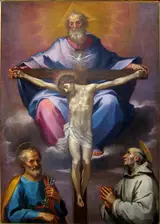 Ventura di Arcangelo Salimbeni, The Trinity with Saints Peter and Bernhard