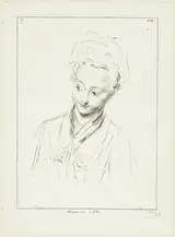 Comte de Caylus Anne Claude Philippe de Tubières, Woman's Head (turned to right)