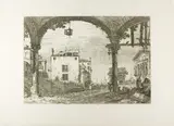 called Canaletto Antonio Canal, The Portico with the Lantern, from Vedute