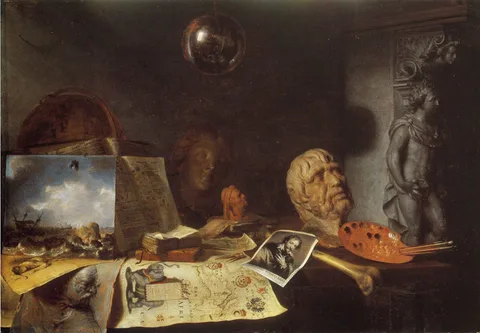 Simon Luttichuijs, Corner of a painter's studio