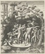 Diana Scultori Ghisi, Huwelijksfeest van Amor en Psyche (rechter deel)