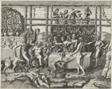 Diana Scultori Ghisi, Huwelijksfeest van Amor en Psyche (midden deel)