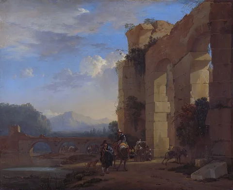 Jan Asselijn, Muleteers beside an Italian Ruin