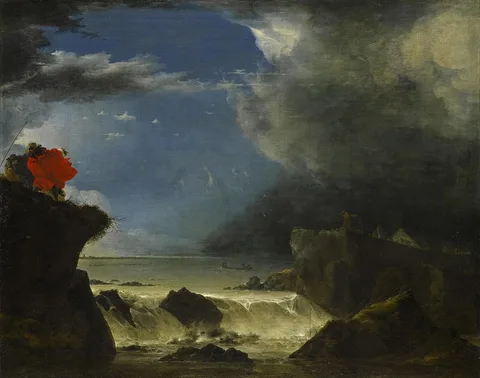 Jan Asselijn, The Breach of the Sint Anthonisdijk on the Night of 5–6 March 1651