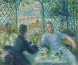a) Pierre Auguste Renoir b) J. Pallares Alistante a.), Lunch at the Restaurant Fournaise (The Rowers' Lunch)