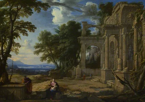 Pierre Patel The Elder, Landscape with the Rest on the Flight into Egypt