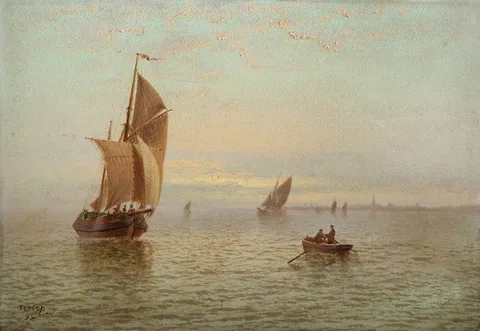 Thomas Lucop, Evening, Coastal Scene