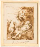 A Follower Of Bartolome Esteban Murillo, Saint Joseph and the Sleeping Christ Child