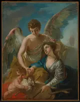 Joseph Melling, Saint Agnes with an angel