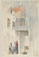 Hendrik Adriaan Christiaan Dekker, Vrouwen met een kind in een steeg