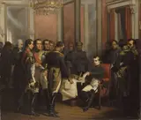 François Bouchot, Napoléon signs his abdication at Fontainebleau 11 April 1814