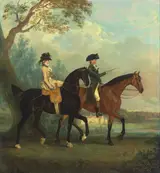 Thomas Gooch, Marcia Pitt and Her Brother George Pitt, Later second Baron Rivers, Riding in the Park at Stratfield Saye House, Hampshire