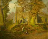 George W. Moore Henton, November Sunshine, Lowesby Church, Leicestershire