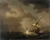 Johann van der Hagen, Three ships in a gale