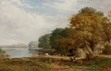 Benjamin Shipham, Distant View of Nottingham from the Trent at Clifton Grove