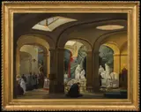 Charles-Marie Bouton, The First Communion in the Interior of the Crypt of the Church of St Roch, Paris