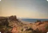 Carlos de Haes, A Landscape. Recollections of Andalusia: the Mediterranean coast near Torremolinos