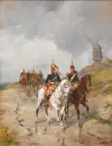 Emile Benassit, Soldiers and windmill