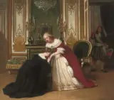 Louise Adélaïde Desnos, Madame de La Vallière implores the queen's forgiveness before taking the veil