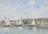 Eugène Boudin, Trouville harbor