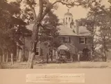 Mathew Benjamin Brady, Fairfax Court House, Virginia, with Union Soldiers in Front and on the Roof