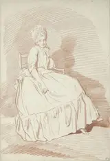 Louis Rolland Trinquesse, Figuurstudie van een zittende vrouw, mogelijk Louise-Charlotte Marini
