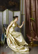 Vittorio Reggianini, Feeding the parrot