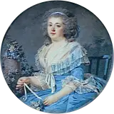 Jacques-Antoine-Marie Lemoine, Jeune femme attachant un bouquet de fleurs