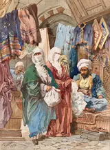 Amadéo Preziosi, The Silk Bazaar