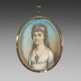 Thomas Hazlehurst, Portrait of a Woman Wearing a Miniature