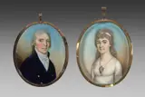 Thomas Hazlehurst, Pair of Miniatures: Portrait of a Man and Portrait of a Woman Wearing a Miniature