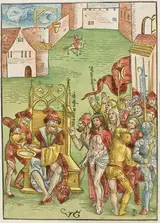 Urs Graf senior, Pilate Washing His Hands, from Passio domini nostri Jesu Christi