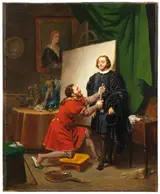 Pierre-Nolasque Bergeret, Aretino in the Studio of Tintoretto