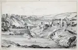 George Philip Reinagle, Tenby: ruins of castle & the gate leading to the south sands; no. 3 of the Panoramic View