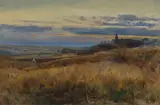 John William Inchbold, Cornfield at sunset