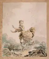 Claude Hoin, Lady Running in a Field