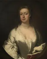 Isaac Whood, Portrait Of A Lady In White And Ermine