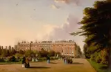George Hilditch, View of the South Front of Hampton Court Palace from the Broad Walk