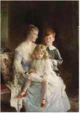 William Carter, The Hon. Mrs Milo Talbot with her Children, Milo and Rose