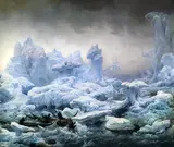 François-Auguste Biard, Greenlanders Hunting Walruses in the Arctic Sea