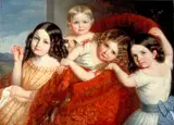 Théophile Hamel, Noémie, Eugénie, Antoinette and Séphora Hamel, The Artist's Nieces