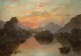 Hume Nisbet, Highland Loch with Ruined Castle