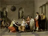 Joseph-Benoît Suvée, Cornelia, mother of the Gracchi, presenting her children and saying: "Here are my treasures"